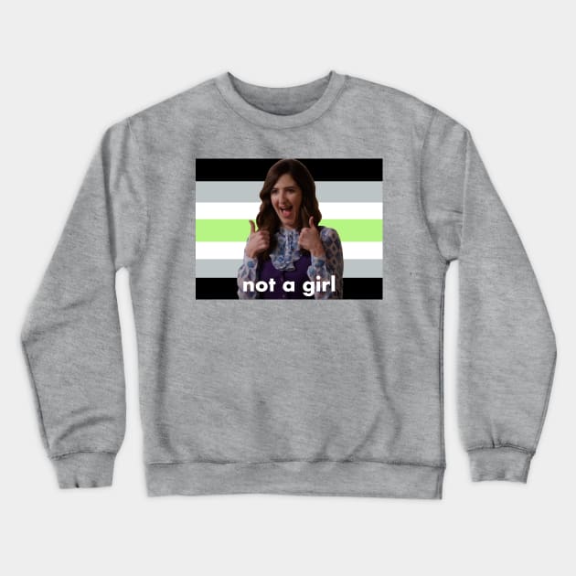 Agender Janet “Not a Girl” (The Good Place) Crewneck Sweatshirt by bunky